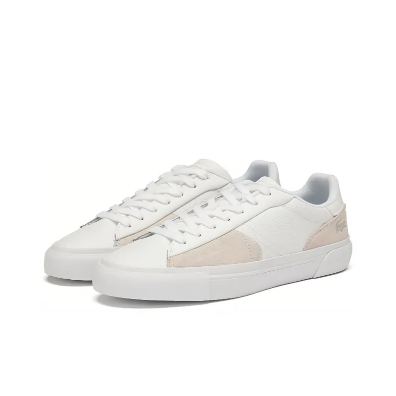 LACOSTE Skateboard Shoes Women's Pink Beige-4