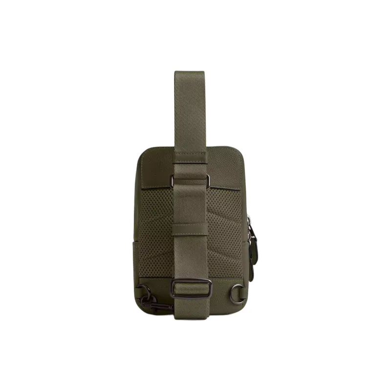COACH Gotham Leather Shoulder Bag, Crossbody Bag Mini Men's Army Green-2
