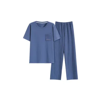 The Story Of The Flower Season Pajama Set Men's Blue