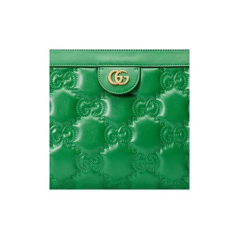 GUCCI GG Matelassé Leather Chain Shoulder Bag Shoulder Bags Handbags Women's Green-8
