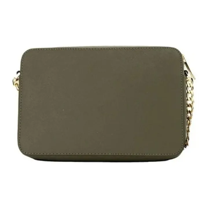 MICHAEL KORS Jet Set Leather Camera Bag Shoulder Bag Crossbody Bag Large Size Women's Olive Green-3