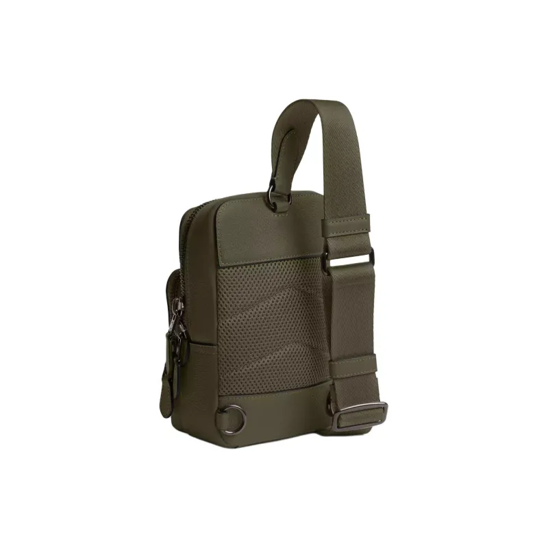 COACH Gotham Leather Shoulder Bag, Crossbody Bag Mini Men's Army Green-1