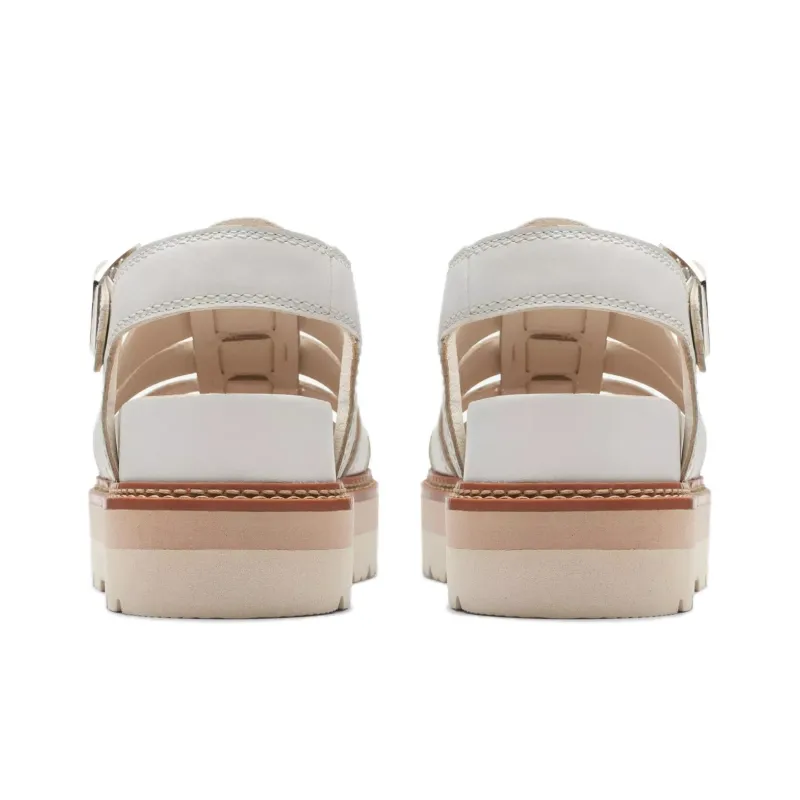 Clarks Roman Sandals Women's White-3