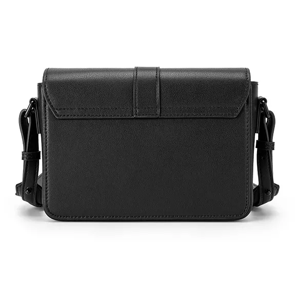 GUDI Cowhide Leather Material Minimalist Style Small Square Bag Crossbody Bag Regular Men's Black-8