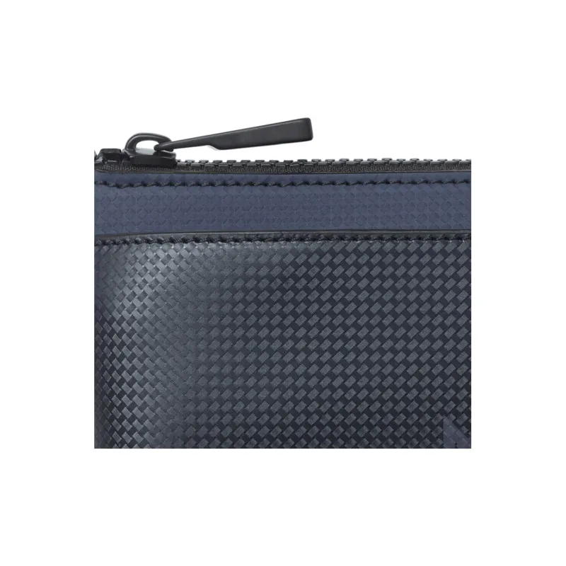 MONTBLANC Leather Toiletry Bag Pen Pouch Clutch Small Size Men's Blue Black-4