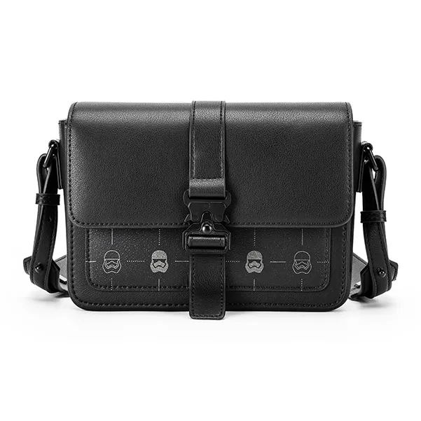 GUDI Cowhide Leather Material Minimalist Style Small Square Bag Crossbody Bag Regular Men's Black-6