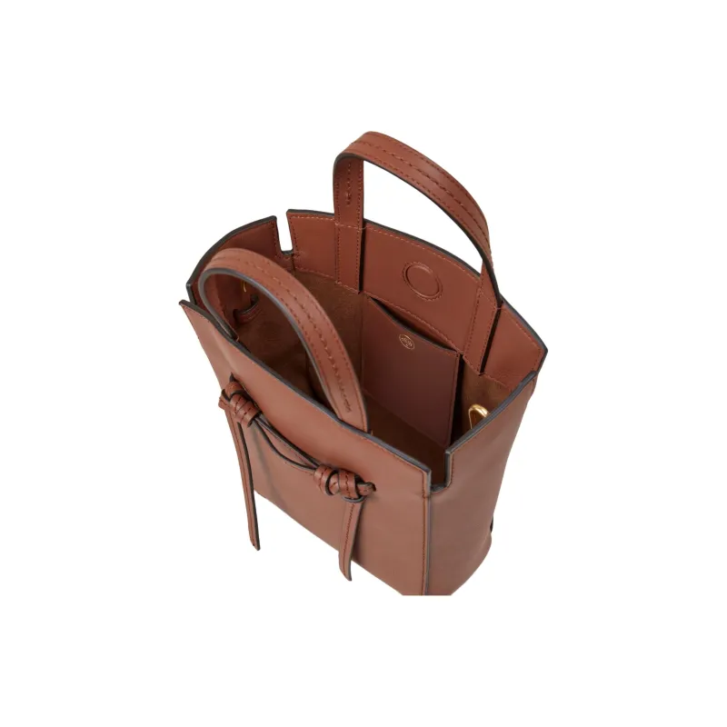 Mulberry Leather Tote Bag, Shopping Bag, Shoulder Bag, Crossbody Bag, Handbag Mini Women's Bright Umber-3
