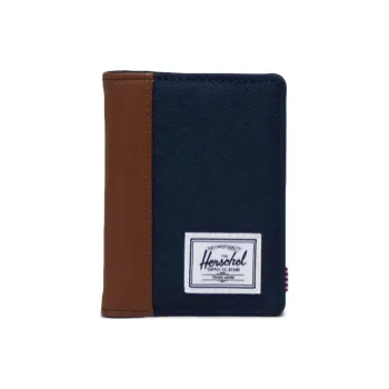 Herschel EcoSystem™ 600D Fabric Wallet Unisex Marine Blue With Brown Accents