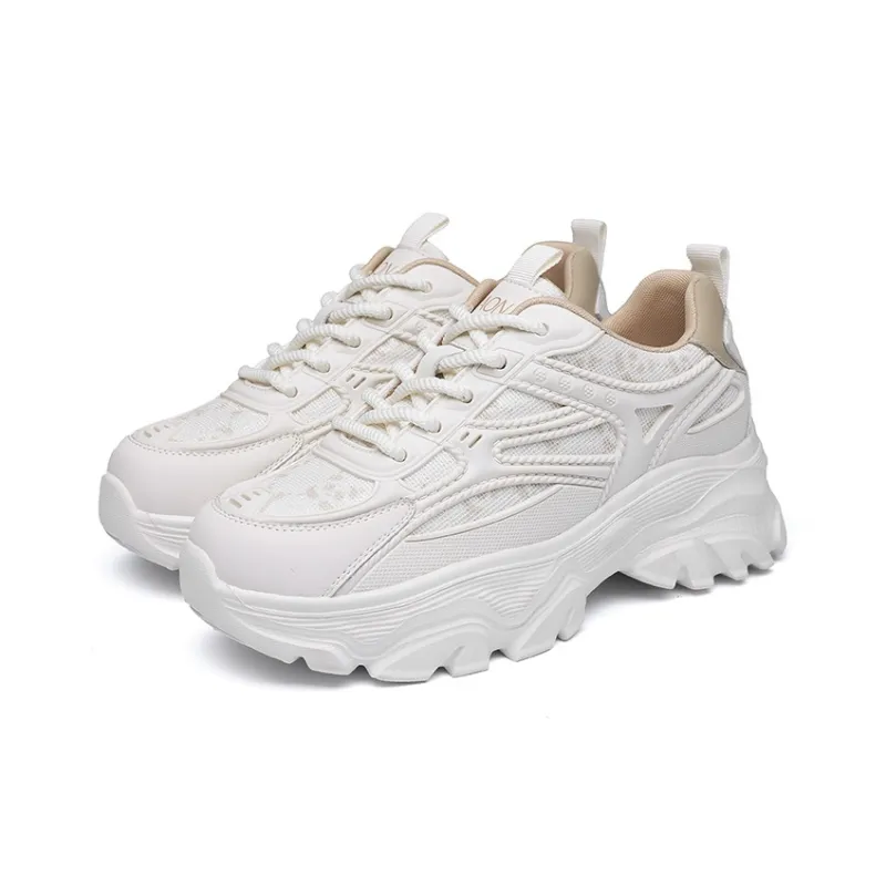 QIAONAI Abrasion-Resistant Low-Top Chunky Sneakers Women's-2