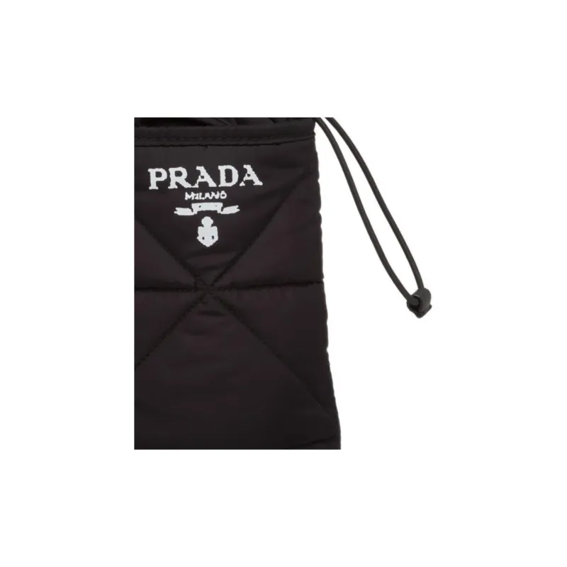 PRADA Fabric Laptop Bag Crossbody Bag Shoulder Bag Men's Black-4