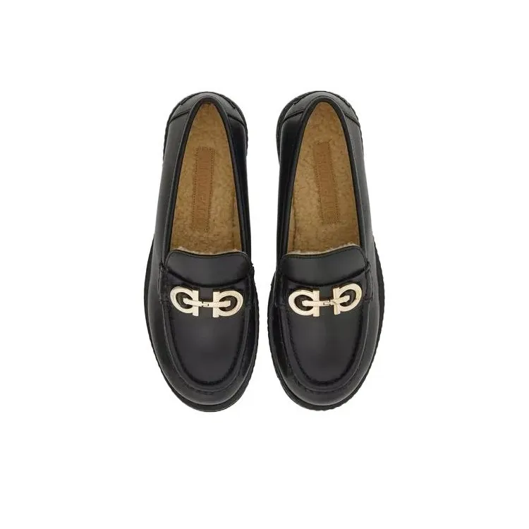 FERRAGAMO Gancini-buckle Leather Loafers-3
