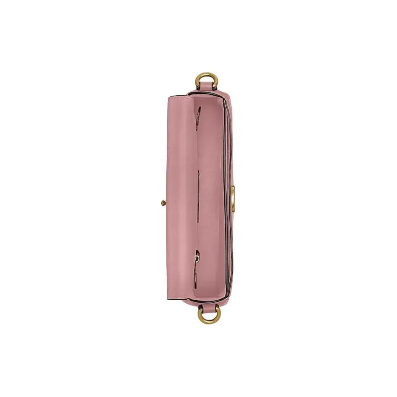 COACH Harley Cow Leather Saddle Bag Handbag, Shoulder Bag Medium Size Women's Soft Pink-2