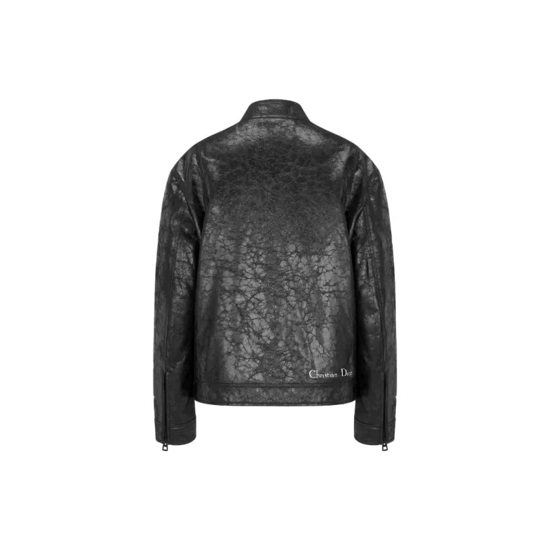 DIOR SS24 Leather Jacket Women's Black-1
