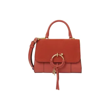 See By Chloe JOAN Series Suede With Grain Cow Leather Shoulder Bag, Crossbody Bag, Handbag Women's Gypsy Orange