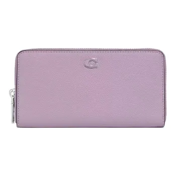 COACH Accordion Wallet Canvas With Leather Wallet Small Size Men's Purple