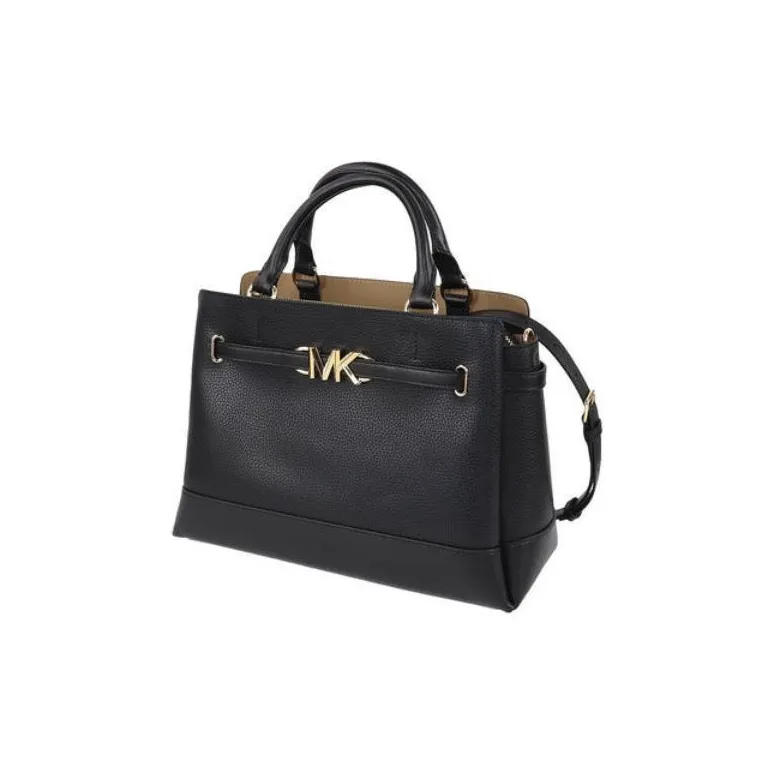 MICHAEL KORS Cow Leather Tote Bag, Shopping Bag, Handbag, Crossbody Bag Tubas Women's Black-3