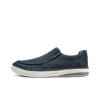Skechers Non slip Lightweight Low Top Canvas Shoes Men's Navy