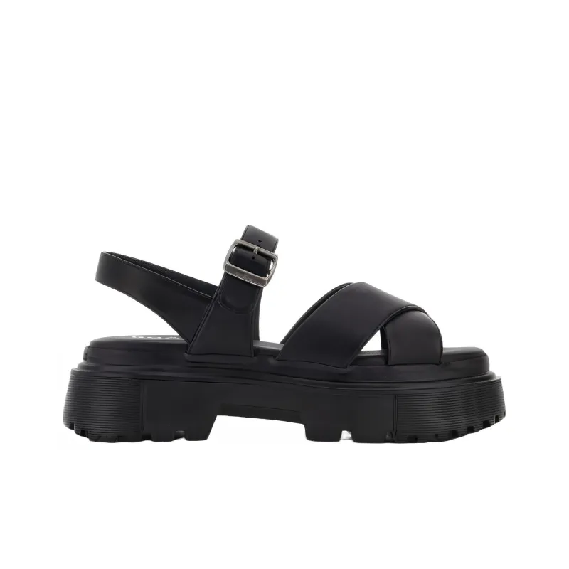 HOGAN Crossover-straps Flat Sandals-1