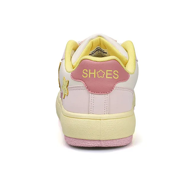 B10CROWN Anti Slip Wear Resistant Low Top Skateboard Shoes Women's Cherry Blossom Pink-3