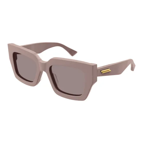 Bottega Veneta Recycled Acetate Irregular Shape Sunglasses Women's Gray Pink