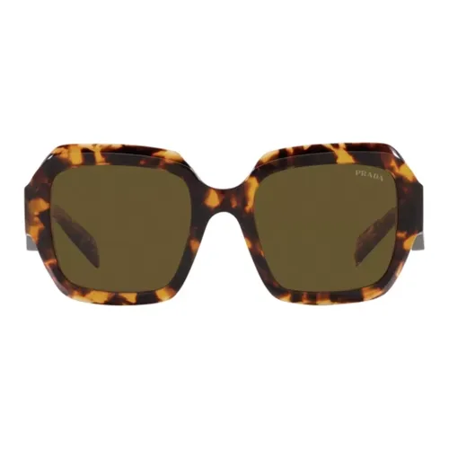 PRADA Biodegradable Acetate Square Sunglasses Women's Tortoiseshell