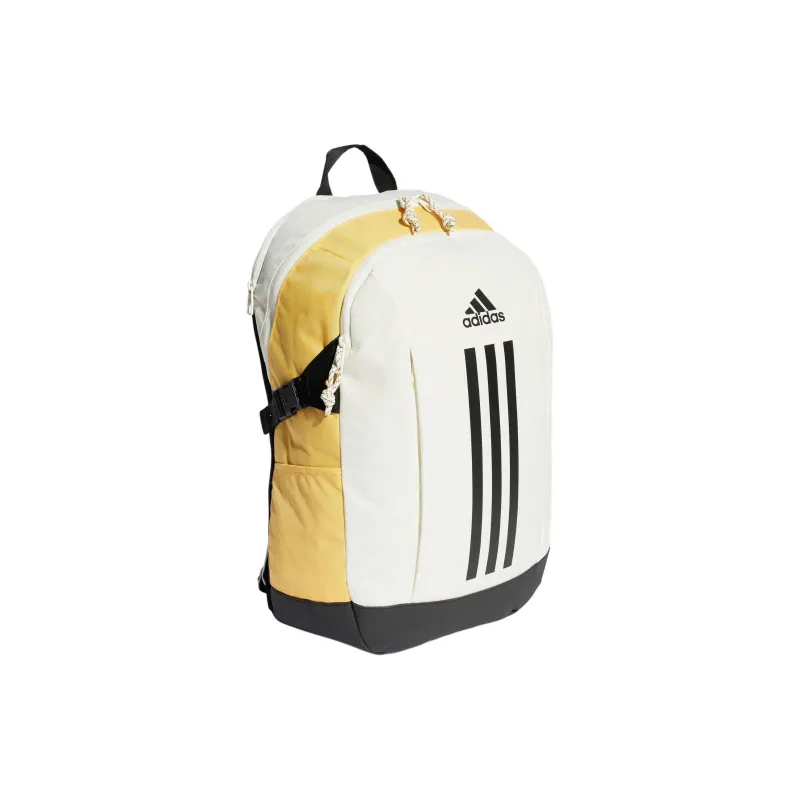Adidas Recycled Polyester Backpack Unisex Ivory White Light Yellow & Black-2