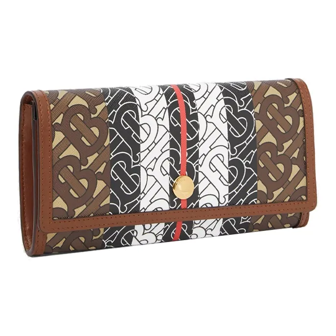 Burberry Canvas Wallet Women's Brown-1