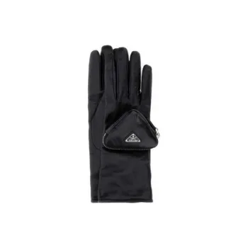 PRADA Logo Pouch-Detailed Gloves