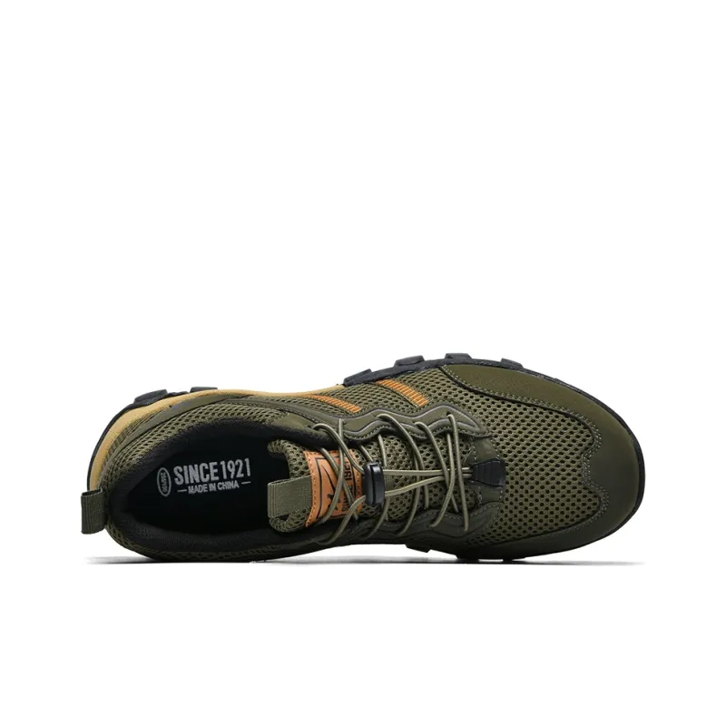 Binary Shock Absorbing, Non Slip, Wear Resistant, Breathable And Lightweight Low Top Outdoor Shoes Men's Army Green-3