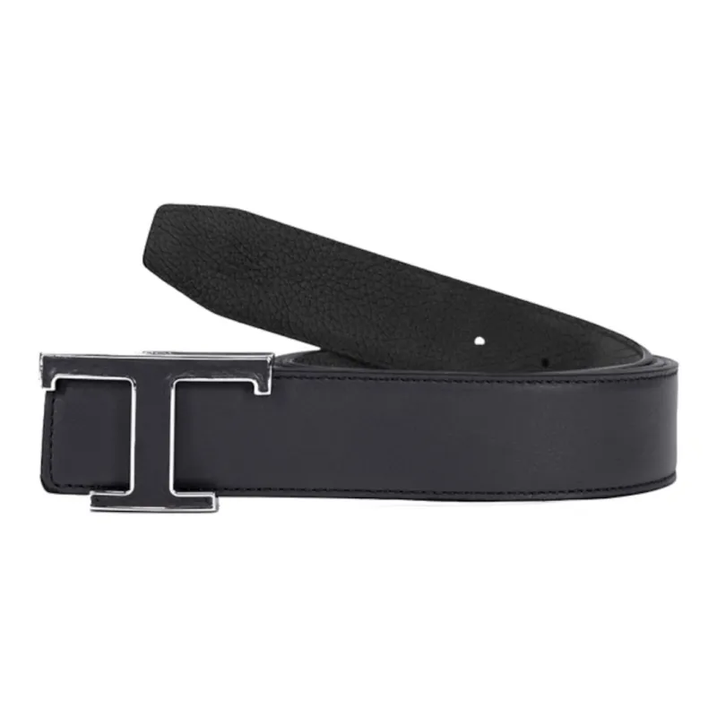 TOD'S Logo Plaque Reversible Buckled Belt-0