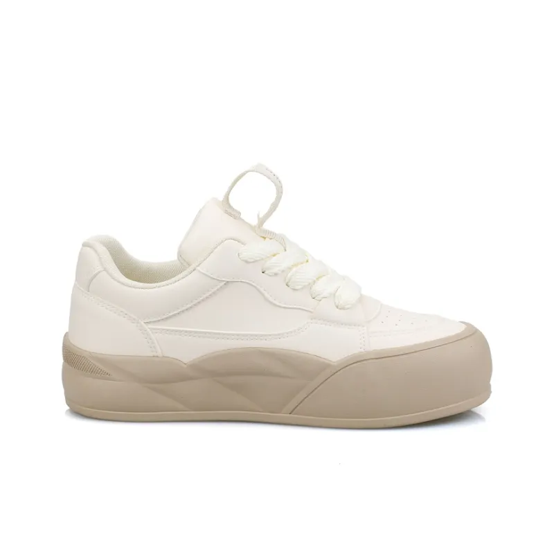 B10CROWN Anti Slip Wear Resistant Low Top Skateboard Shoes Women's Apricot-1