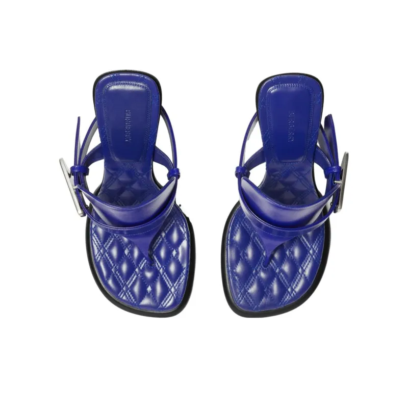 Burberry Slip Resistant Flip Flops Women's Blue White-3