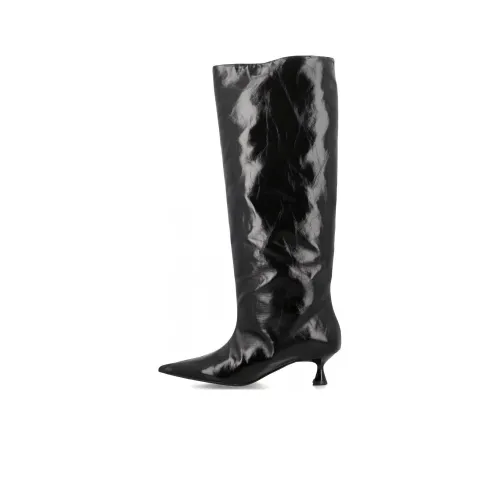 GANNI 45mm Knee-high Mid-heel Boots