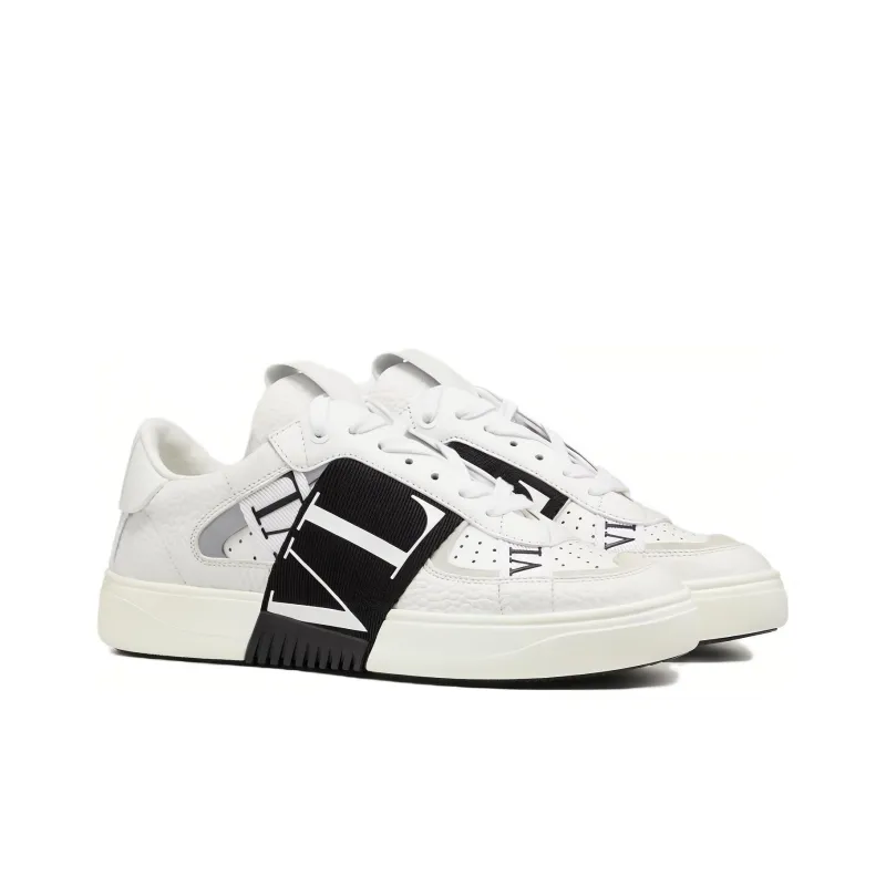 Valentino VL7N Low Top Stylish Skateboarding Shoes Women's White Black-2