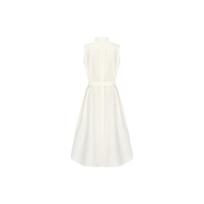 DIOR Belted Sleeveless Shirt Dress-1