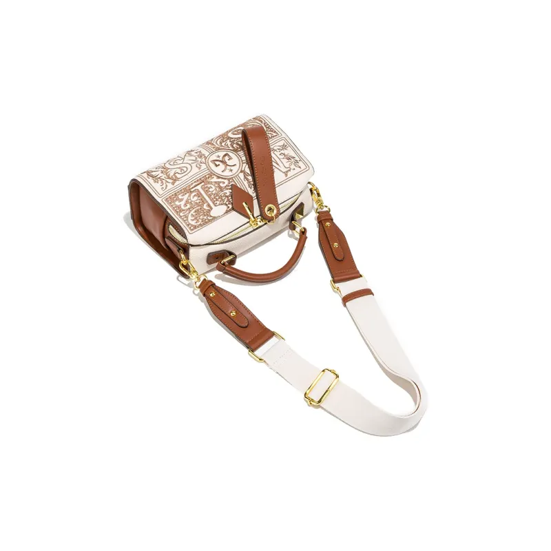 MACKJANICE Denim Boston Bag One Shoulder Handbags Regular Women's Brown-4