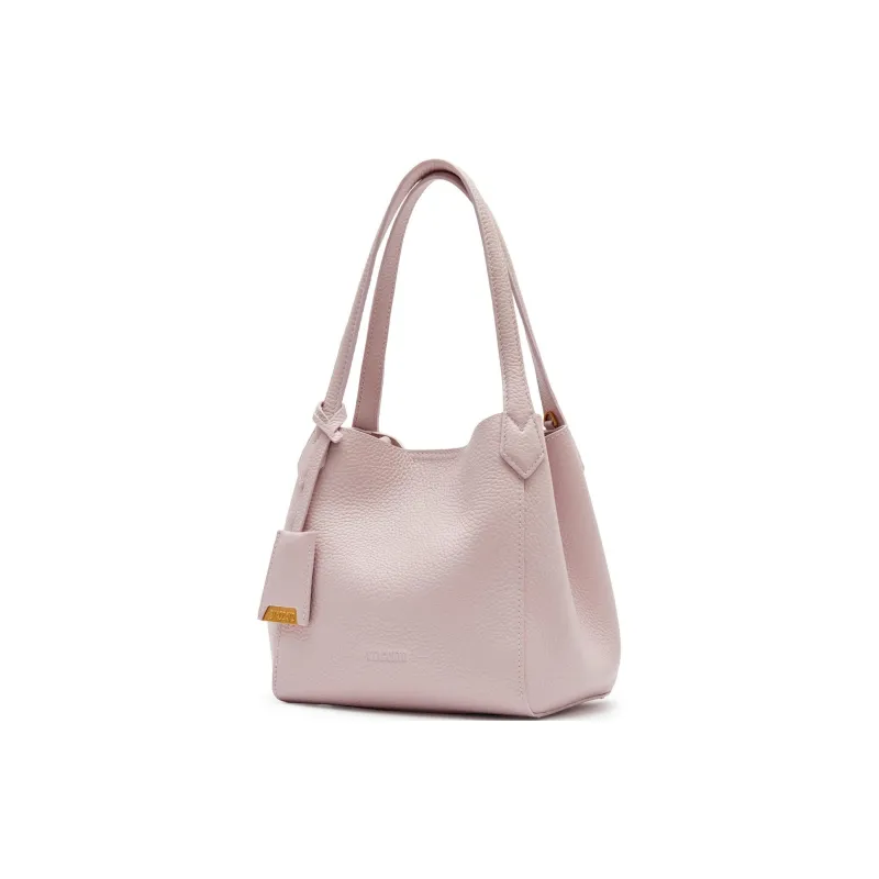 Staccato Cow Leather Shoulder Bag Regular Women's Pink Diamond/Glacier Blue/Oat Milk/Parchment Paper-1