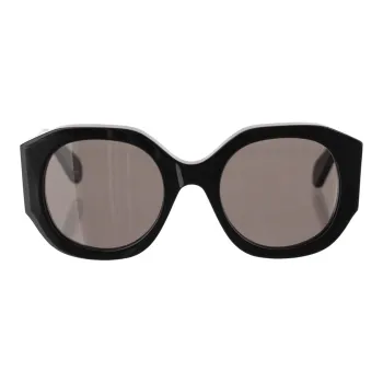 Chloe Recycled Acetate Round Sunglasses Unisex Black