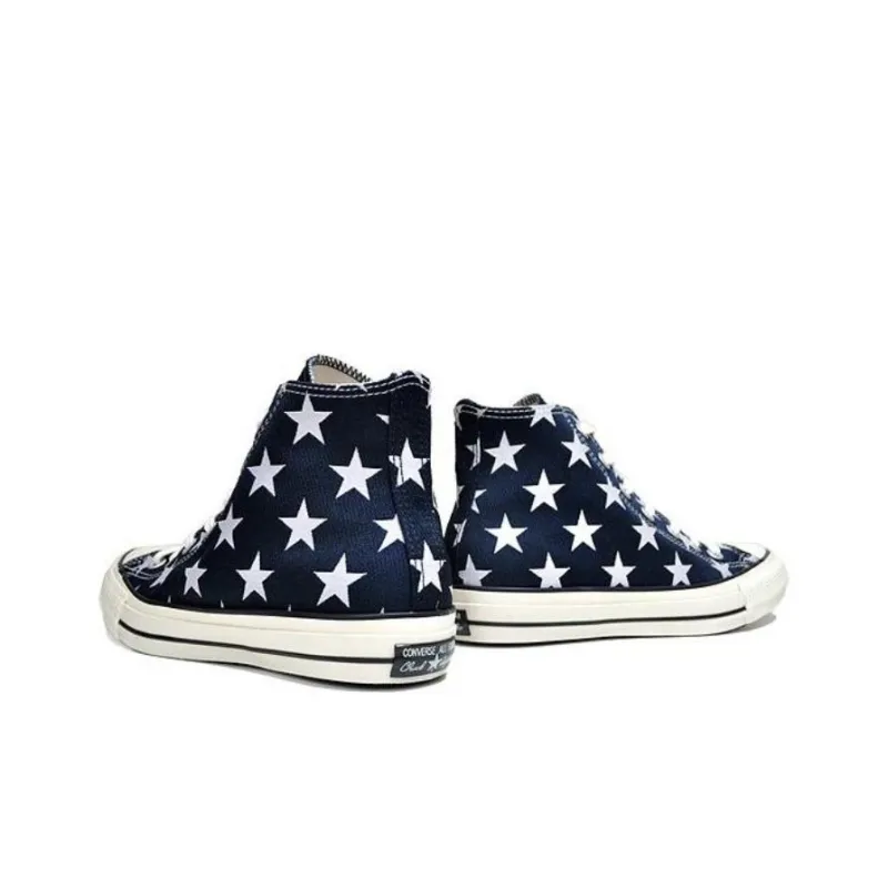 Converse All Star Anti-Slip Wear-Resistant High-Top Canvas Shoes Unisex Black Beige-3