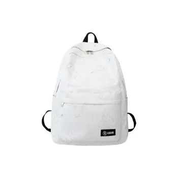 Bywhich Nylon Backpack Large Size Unisex White/Black