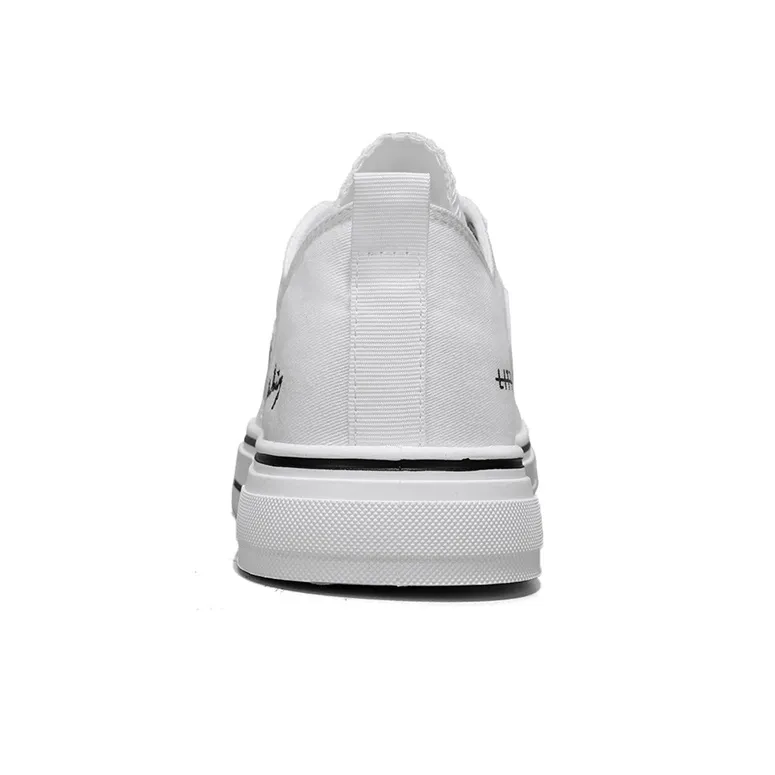 Little Daisy Small Daisy Height Increasing Wear-Resistant Breathable Slip-Resistant Low-Top Canvas Shoes Men's Black-12