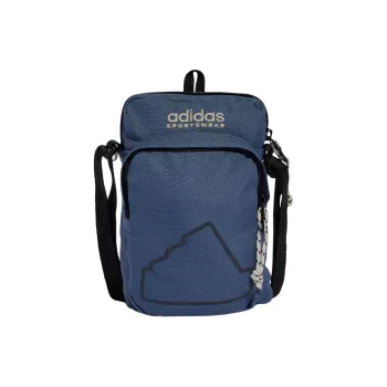 Adidas Recycled Material Crossbody Bag, Shoulder Bag Unisex Ink Blue & Black & Light Gray