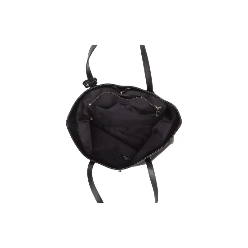 Beams Artificial Leather Tote Bag Shopping Bag Handbag Men's Black-1