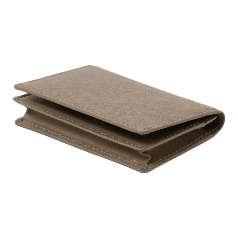 Beams Cow Leather Card Holder Men's Plain Fabric Color-2