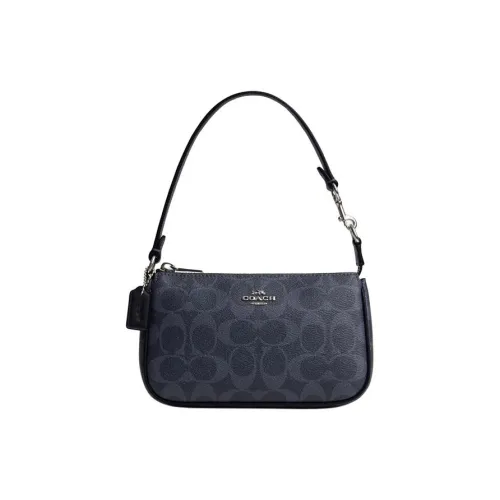 COACH Nolita PVC With Skin Shoulder Bag, Pochette, Handheld Handbag, Shoulder Bag Women's Purple