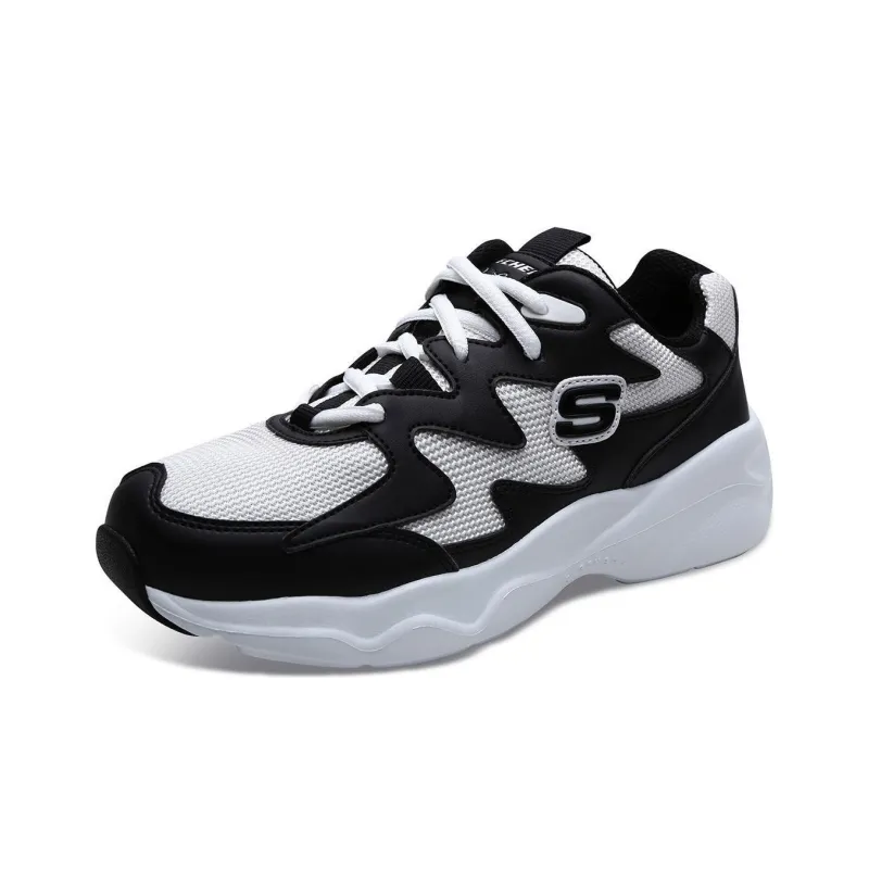 Skechers Anti-Slip Wear-Resistant Low-Top Casual Shoes Women's Black White-2