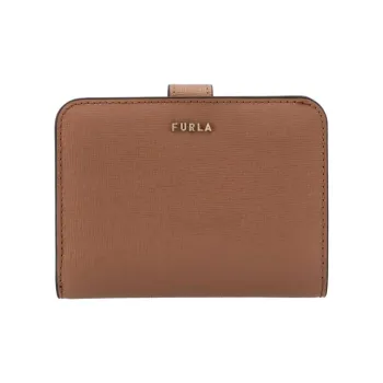 Furla Babylon Embossed Calfskin Wallet Small Size Women's Brown