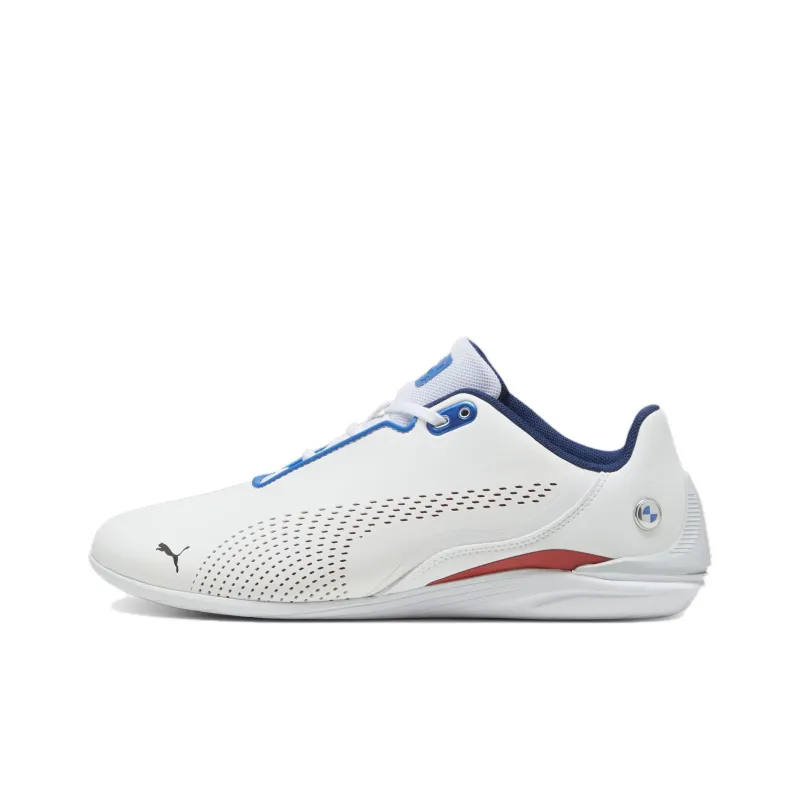 PUMA BMW M Motorsport Drift Cat Decima Anti Slip Wear Resistant Low Top Casual Shoes Unisex White Blue Red-0