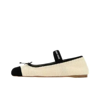 MIU MIU Crochet knit Ballerina Shoes