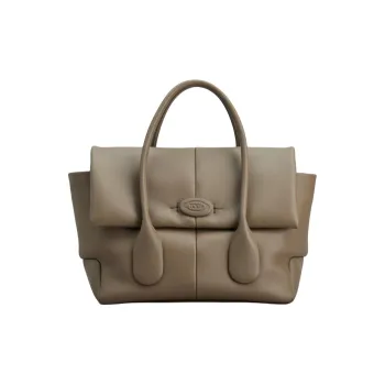 TOD'S DI Grain Calfskin Shoulder Bag, Crossbody Bag, Handbag Trumpets Women's Brown